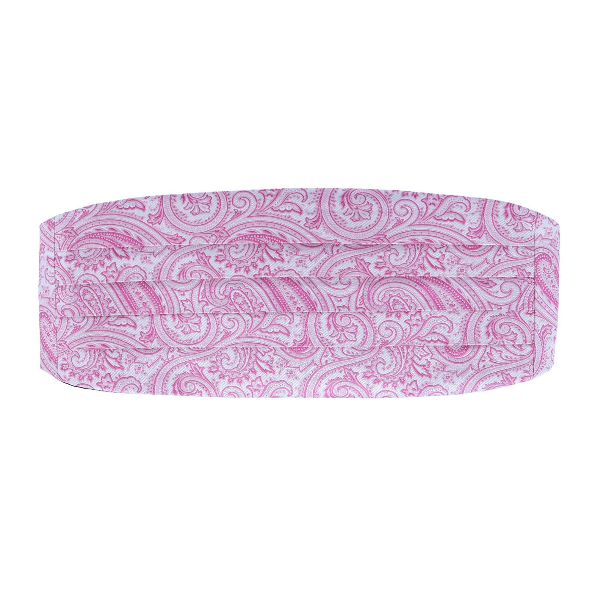 Sobee Paisley Cummerbund and Bow Tie Set - Pink