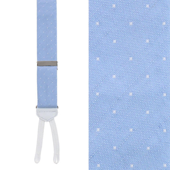 Churchill Chambray Polka Dot Linen Blend Formal End Braces