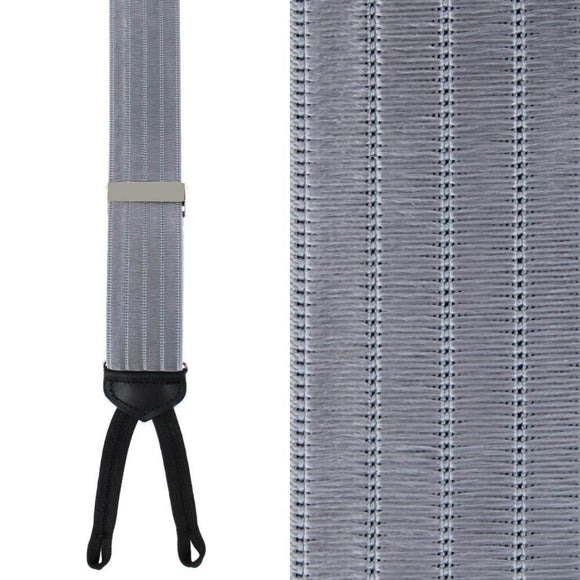 Jefferson Brushed Pinstripe Elastic Formal End Braces