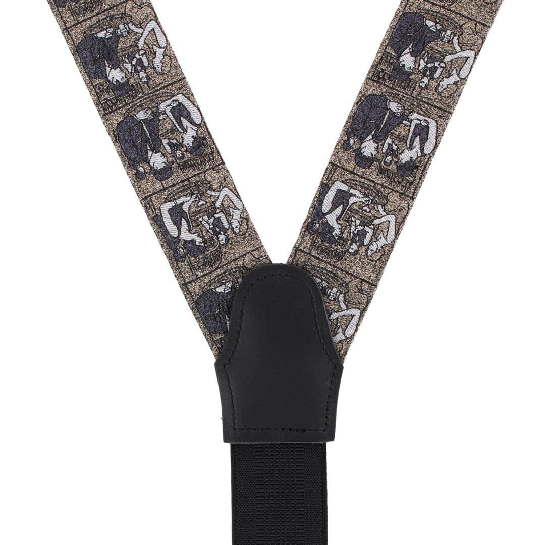 The Nightcap Novelty Silk Formal End Braces - Taupe