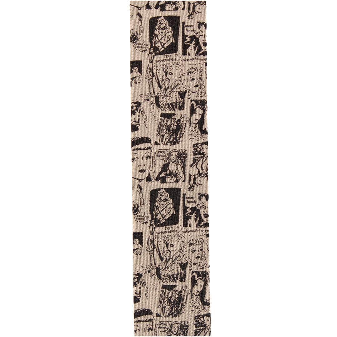Vintage Comic Art Novelty Silk Button End Braces - Taupe