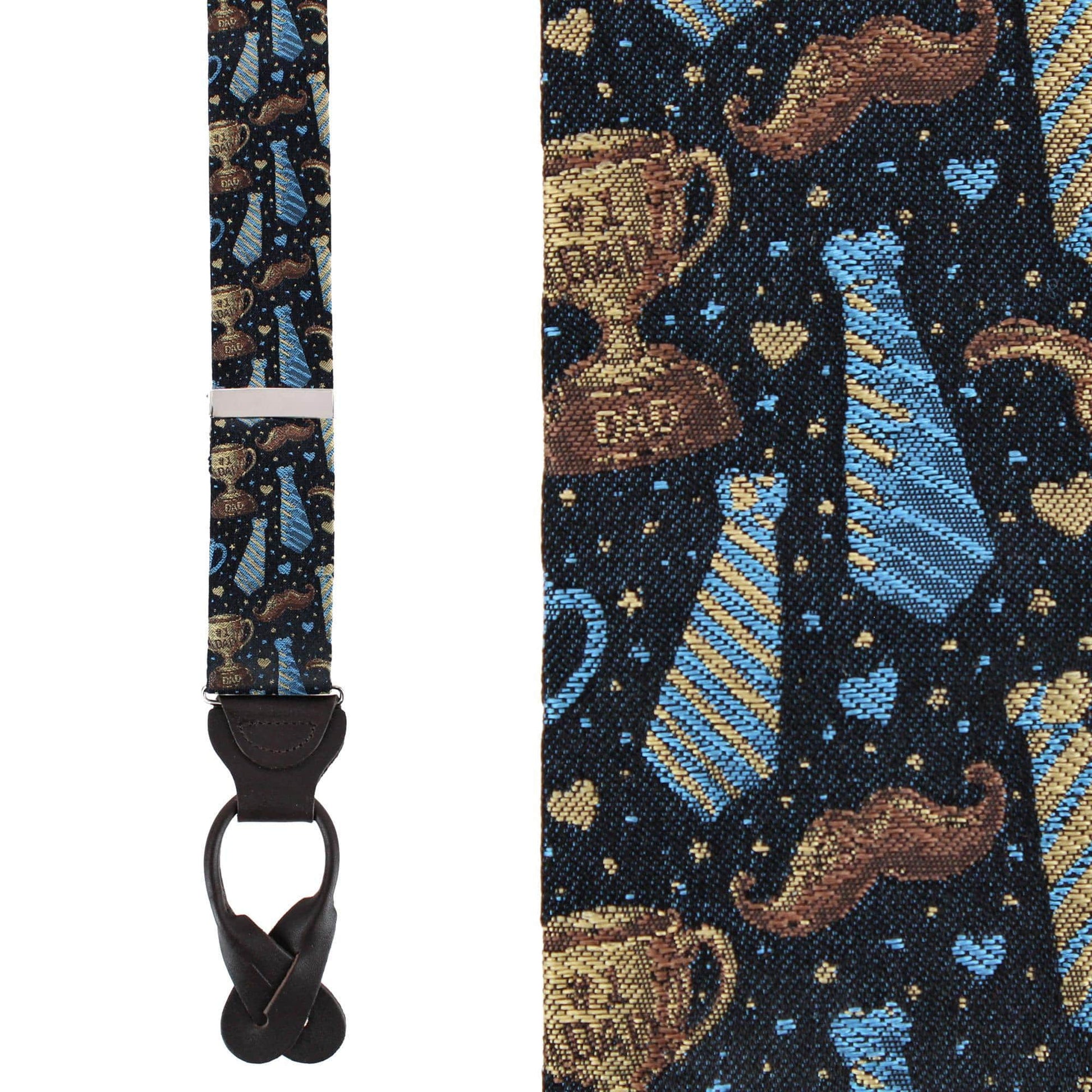 Father Knows Best Silk Button End Braces