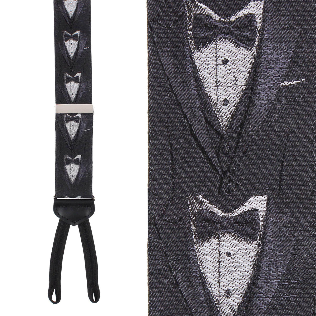 The Formal Affair Sik Novelty Formal End Braces - Black