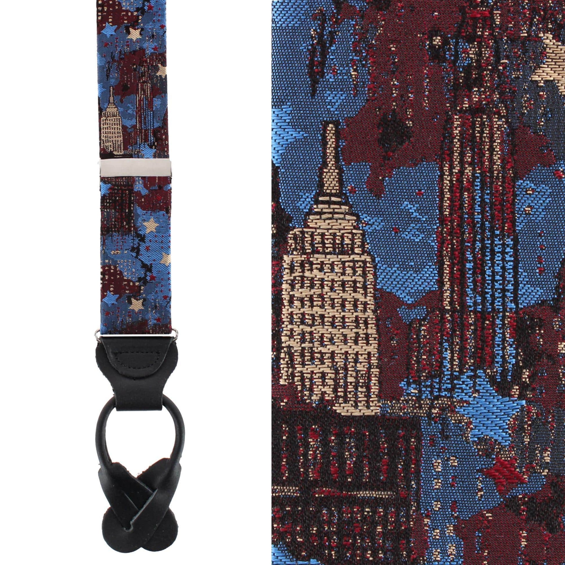 NYC Proud Silk Novelty Button End Braces - Multiple