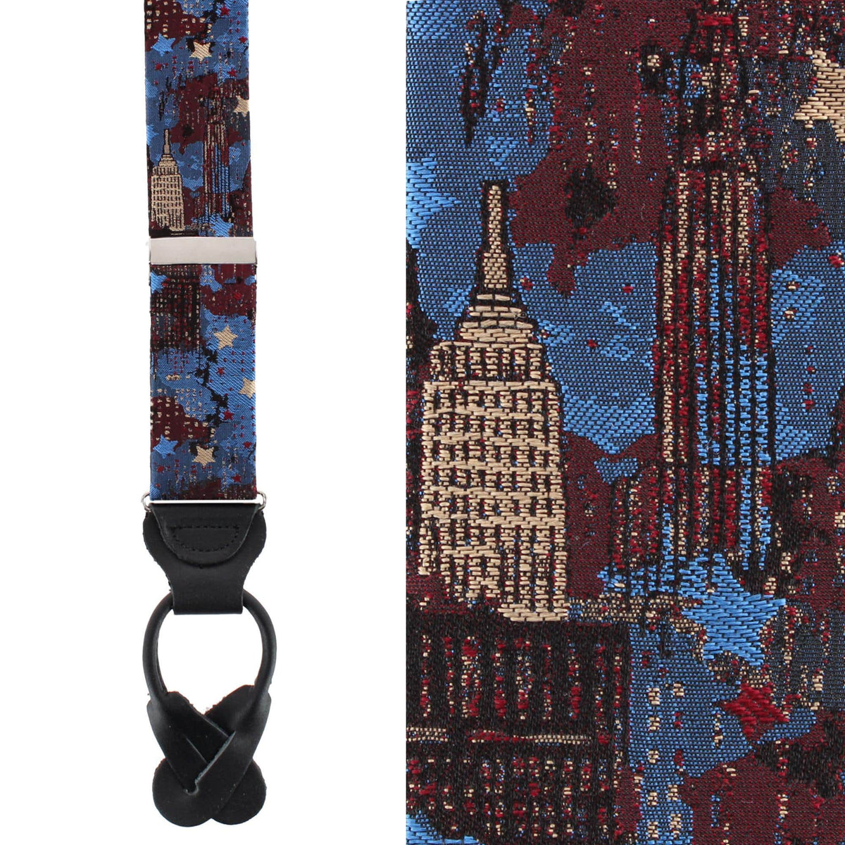 NYC Proud Silk Novelty Button End Braces - Multiple