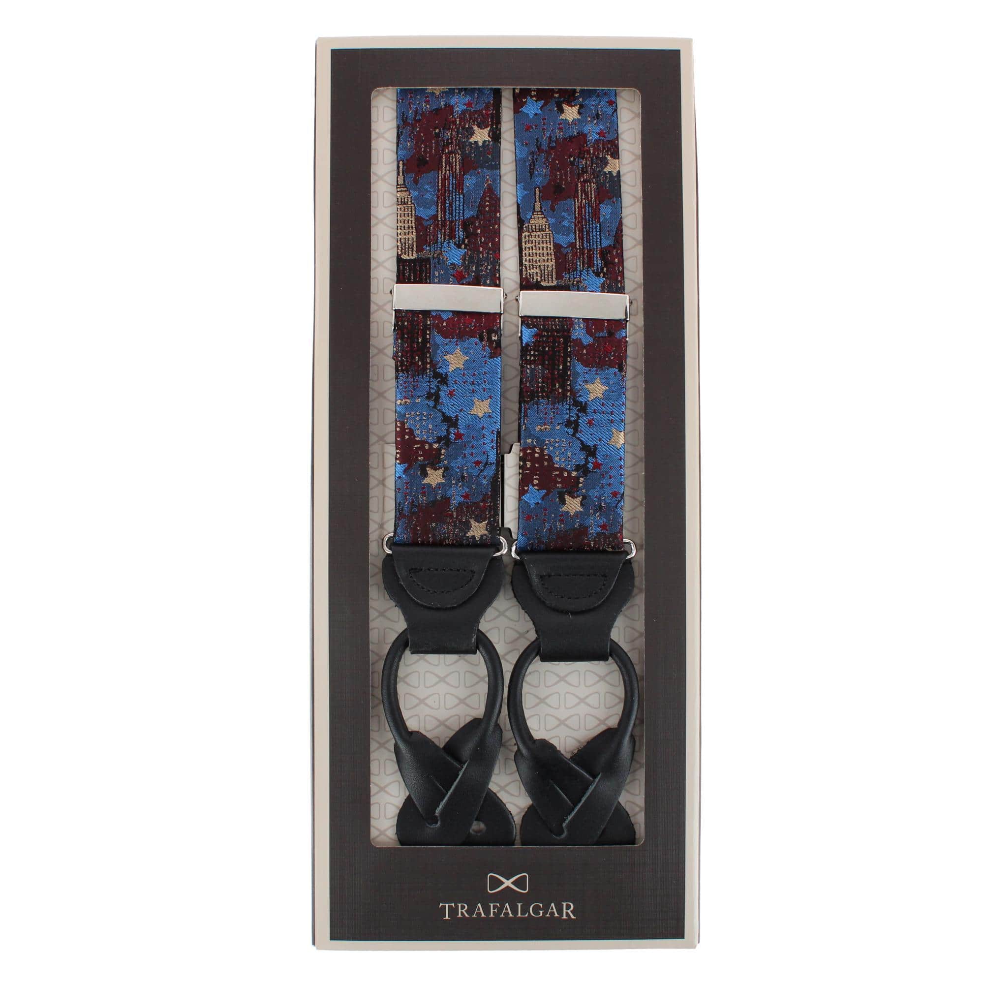 NYC Proud Silk Novelty Button End Braces - Multiple