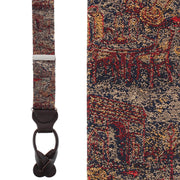Paris Tapestry Silk Novelyt Button End Braces