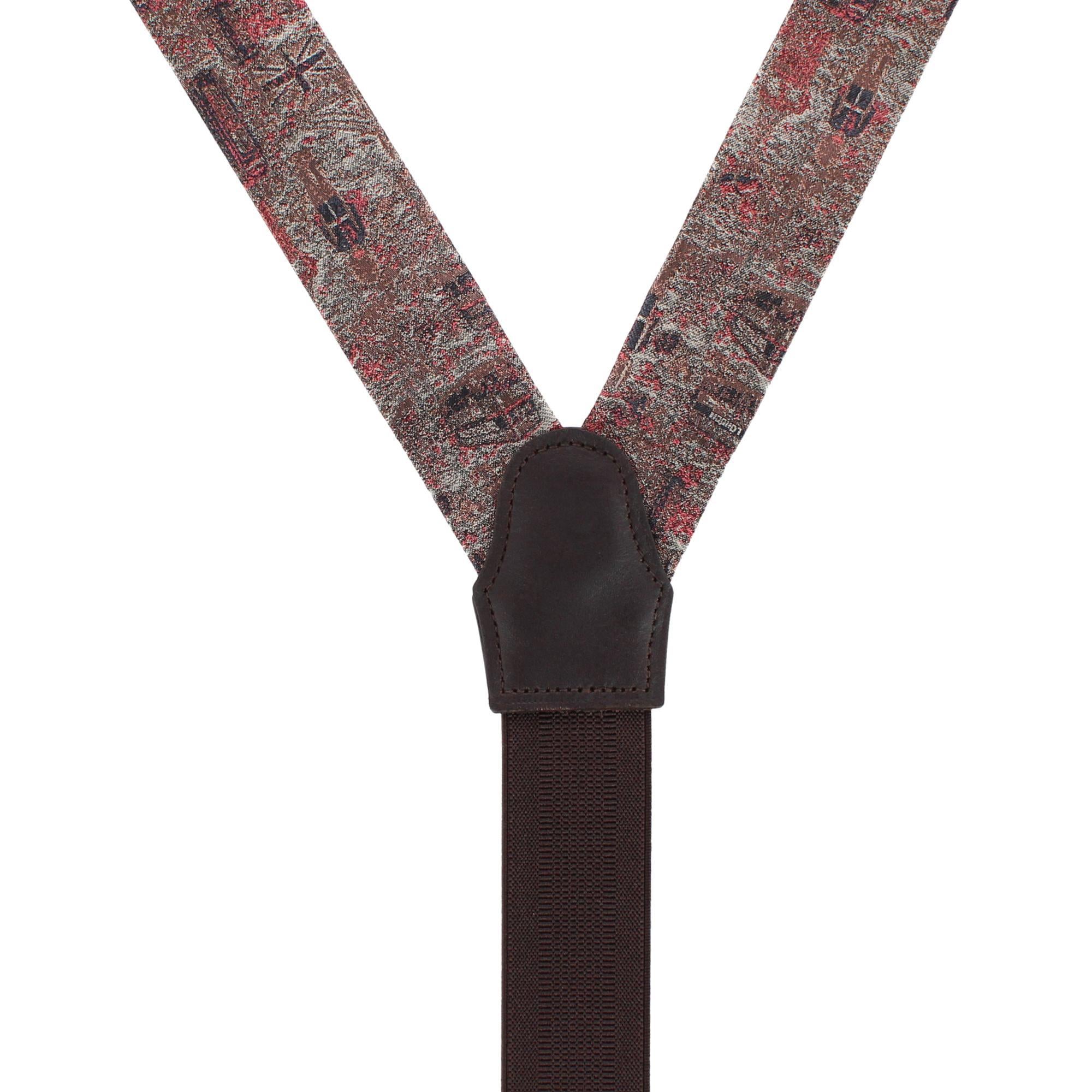 London Tapestry Silk Novelty Button End Braces - Multiple