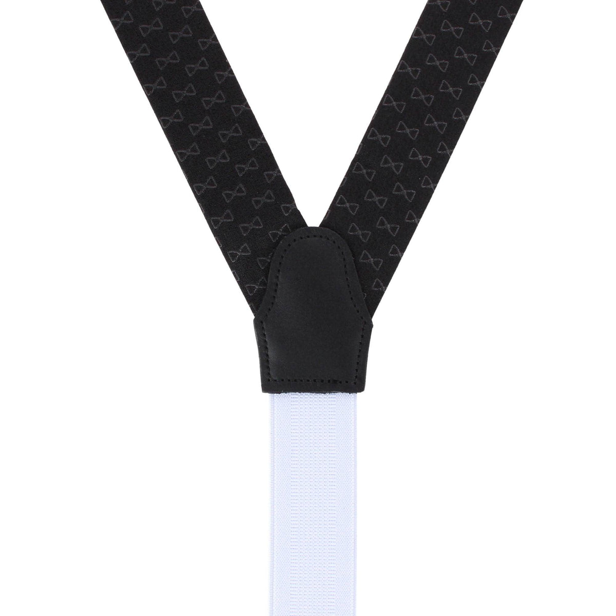 Trafalgar Signature Logo Silk Novelty Button End Braces - Black