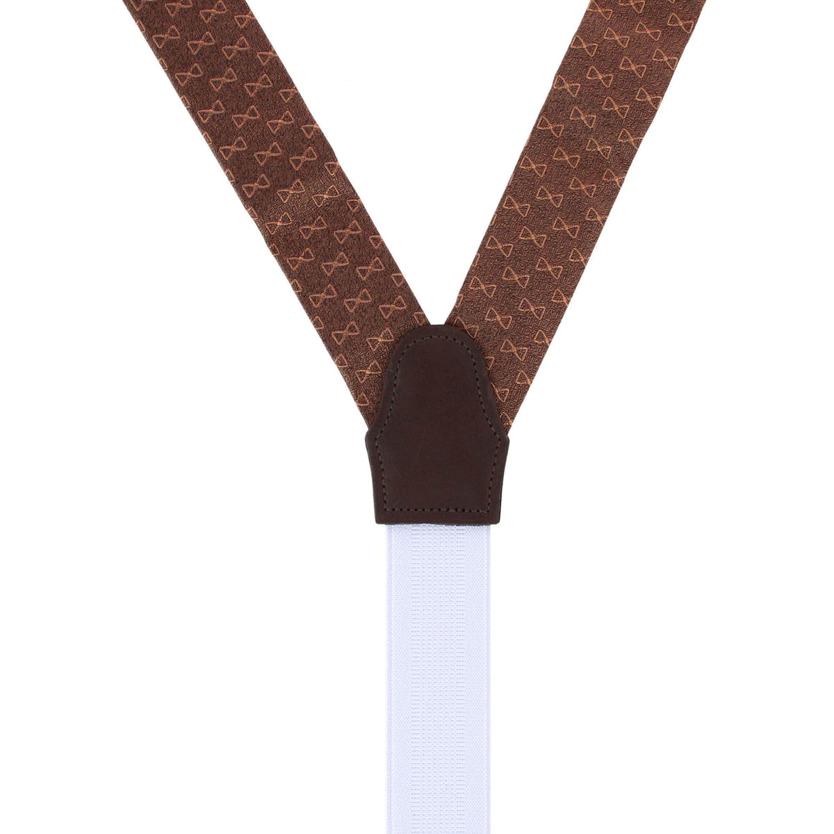 Trafalgar Signature Logo Silk Novelty Button End Braces - Brown