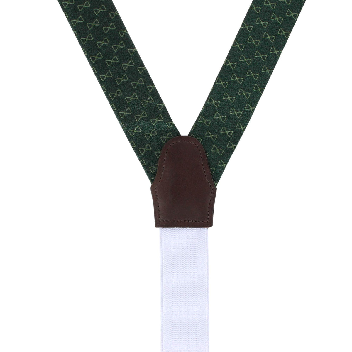 Trafalgar Signature Logo Silk Novelty Button End Braces - Green