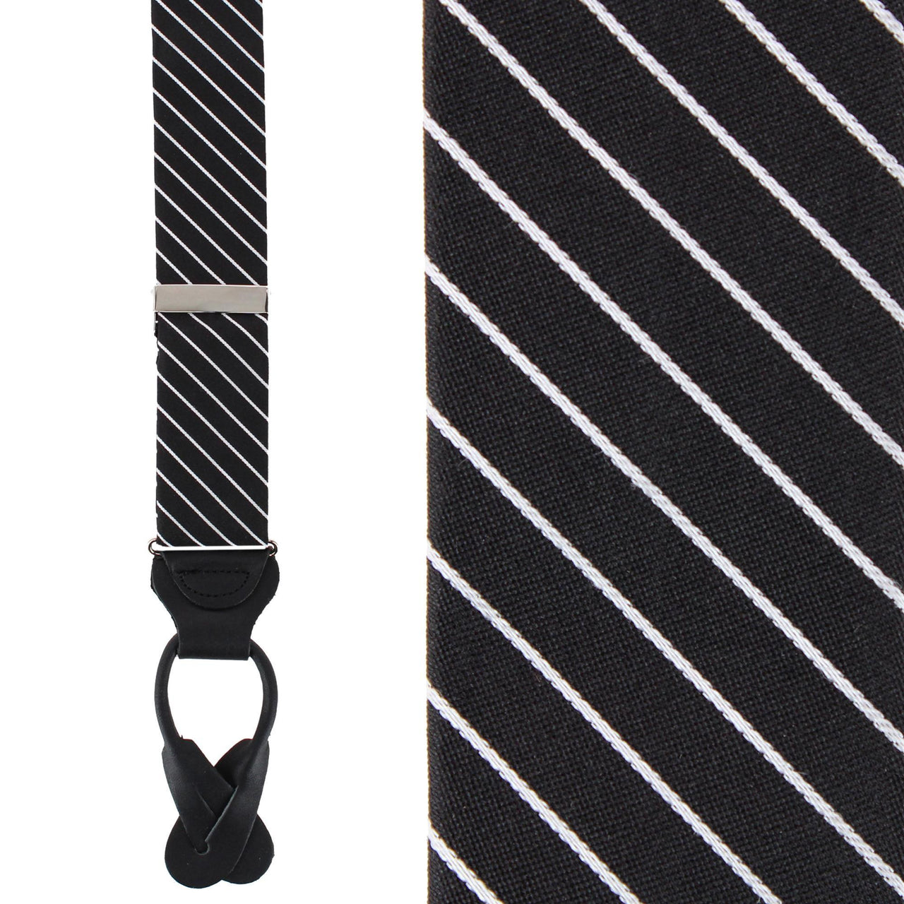 Black with White Stripe