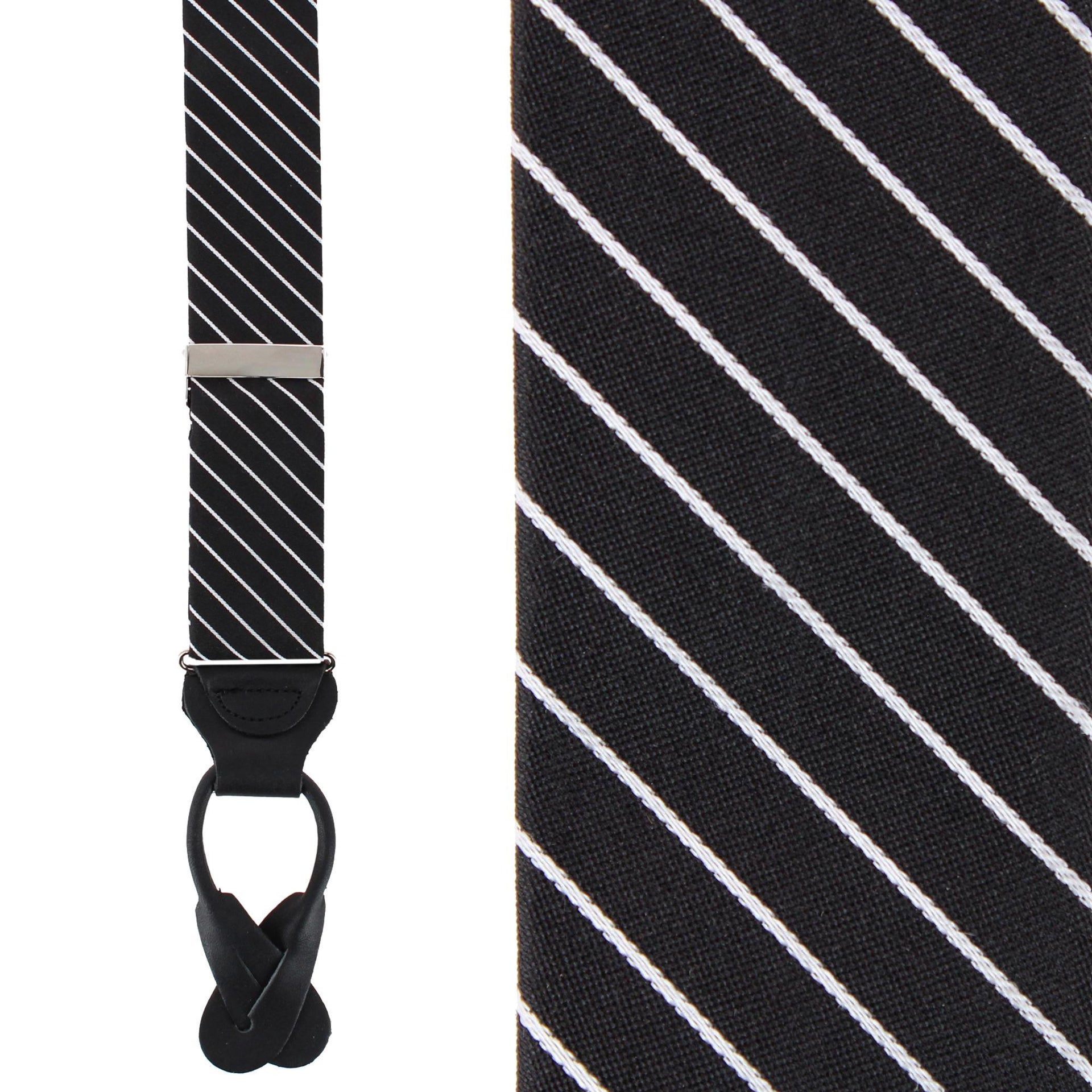 Black with White Stripe
