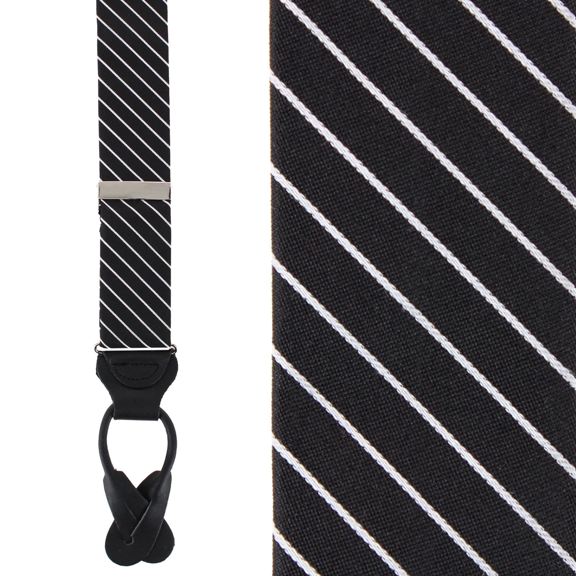 Black with White Stripe