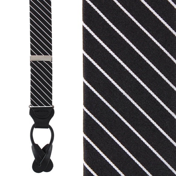 Black with White Stripe