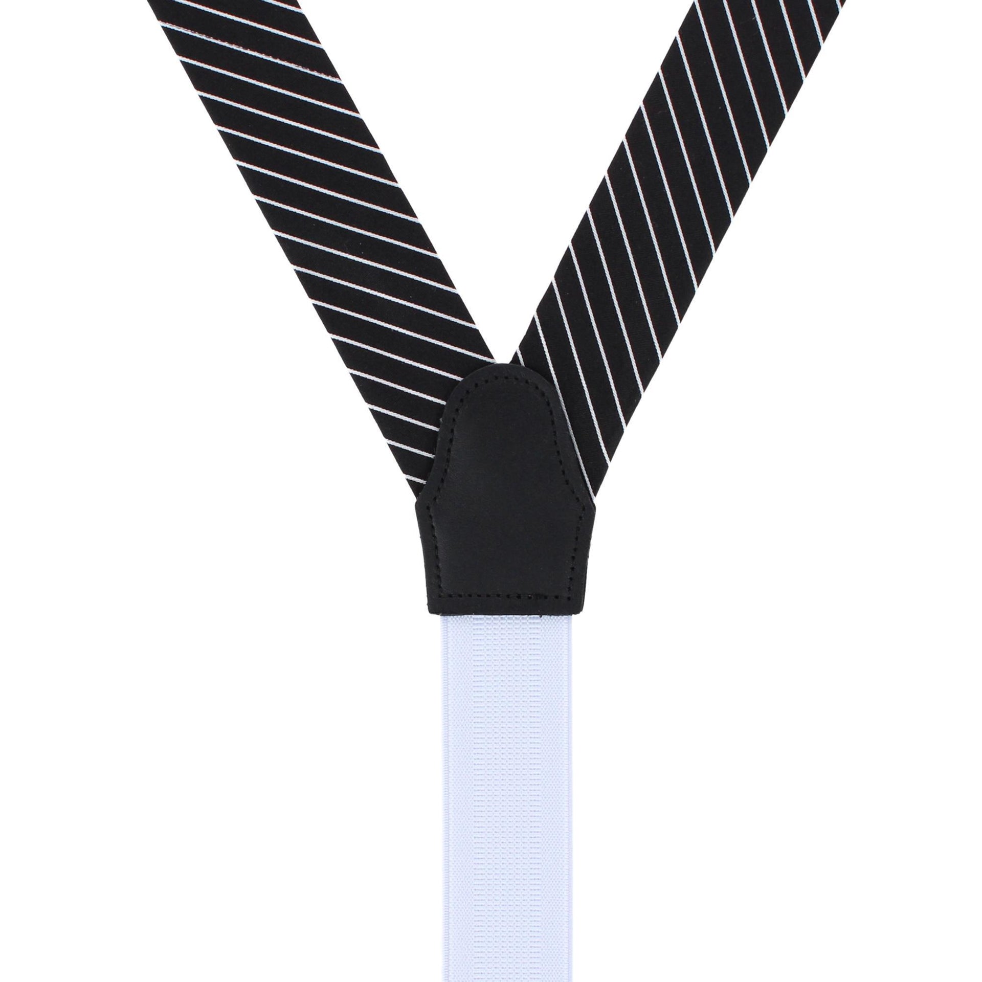 Black with White Stripe