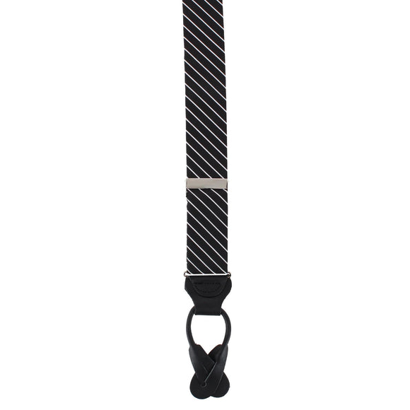 Black with White Stripe