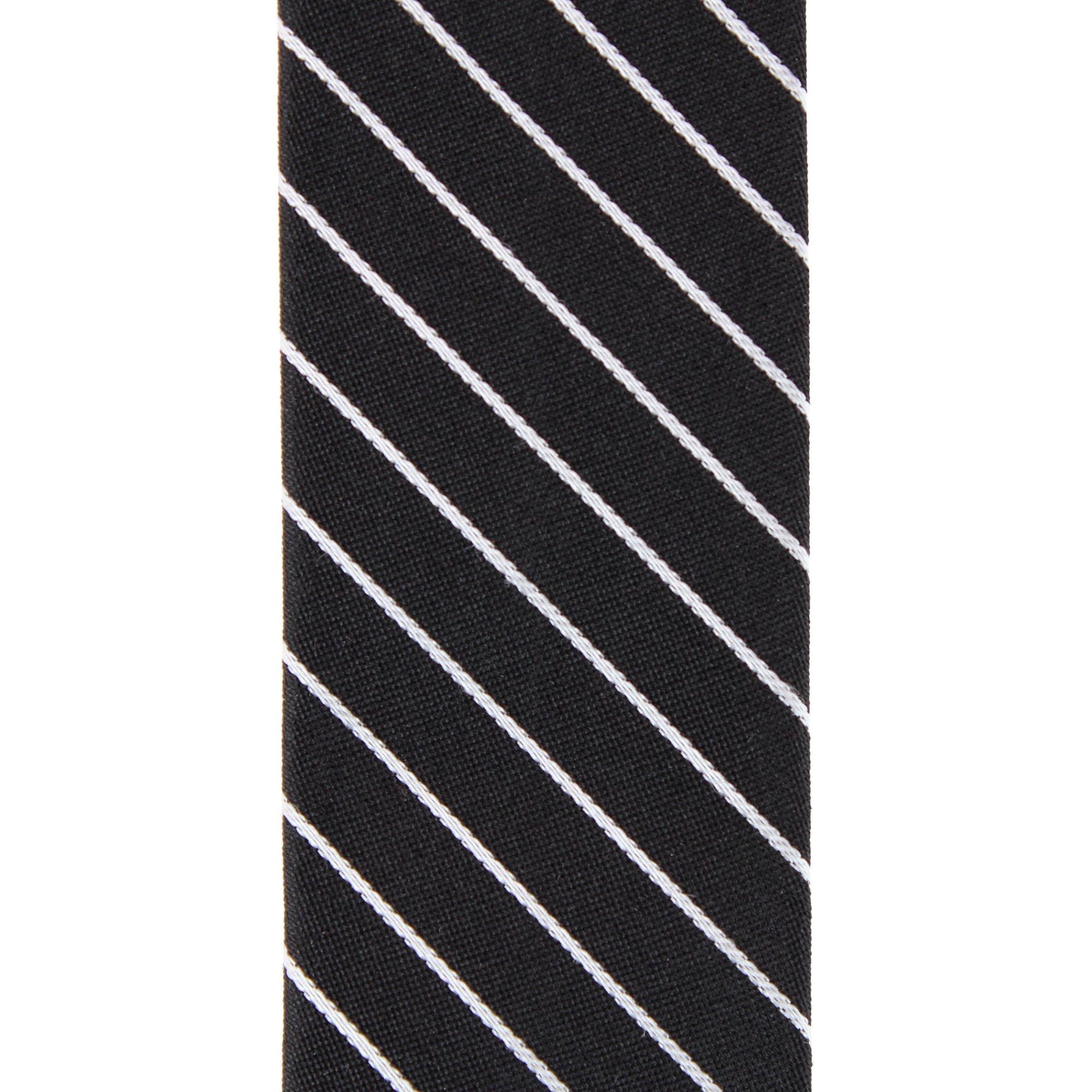 Black with White Stripe