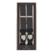 Black with White Stripe