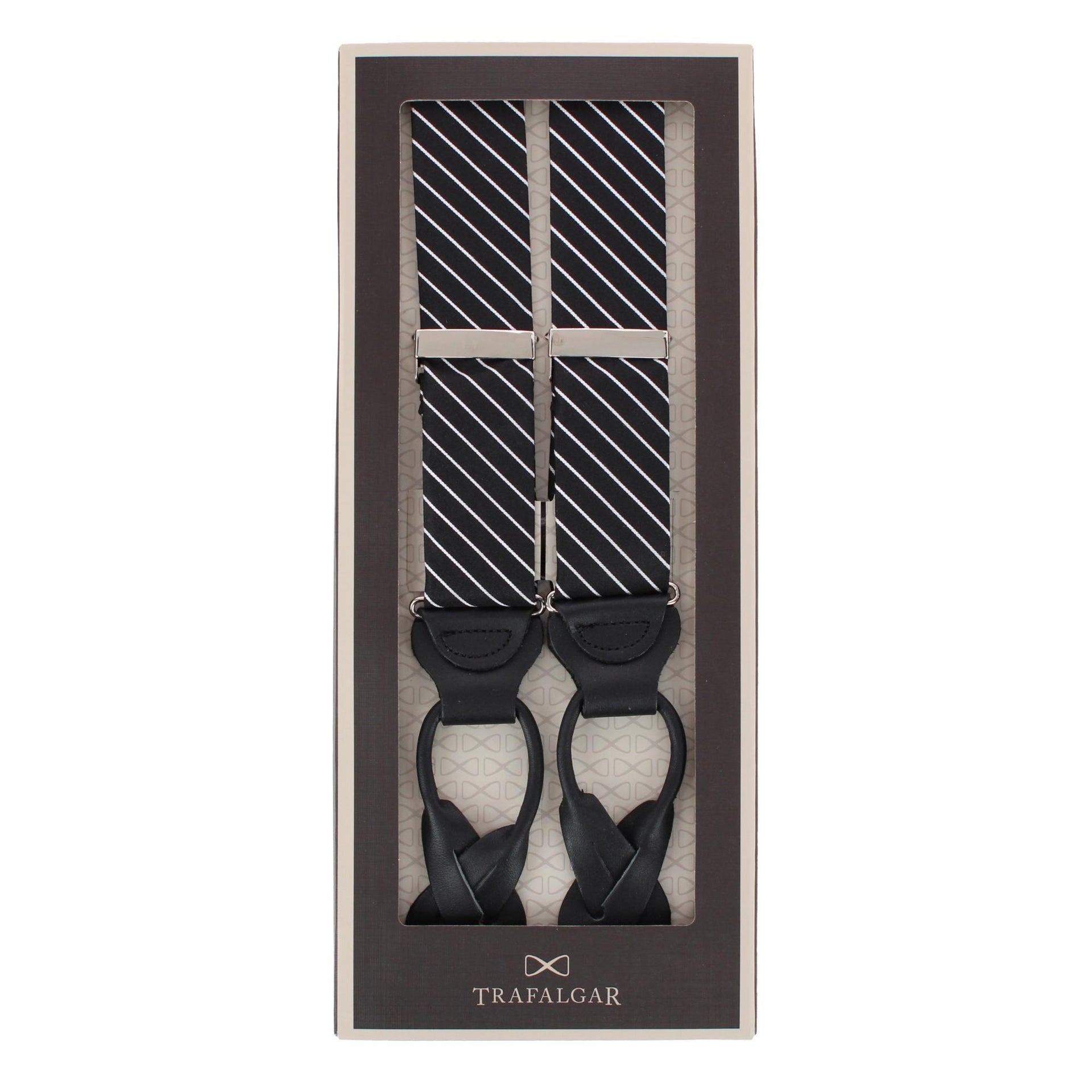 Black with White Stripe