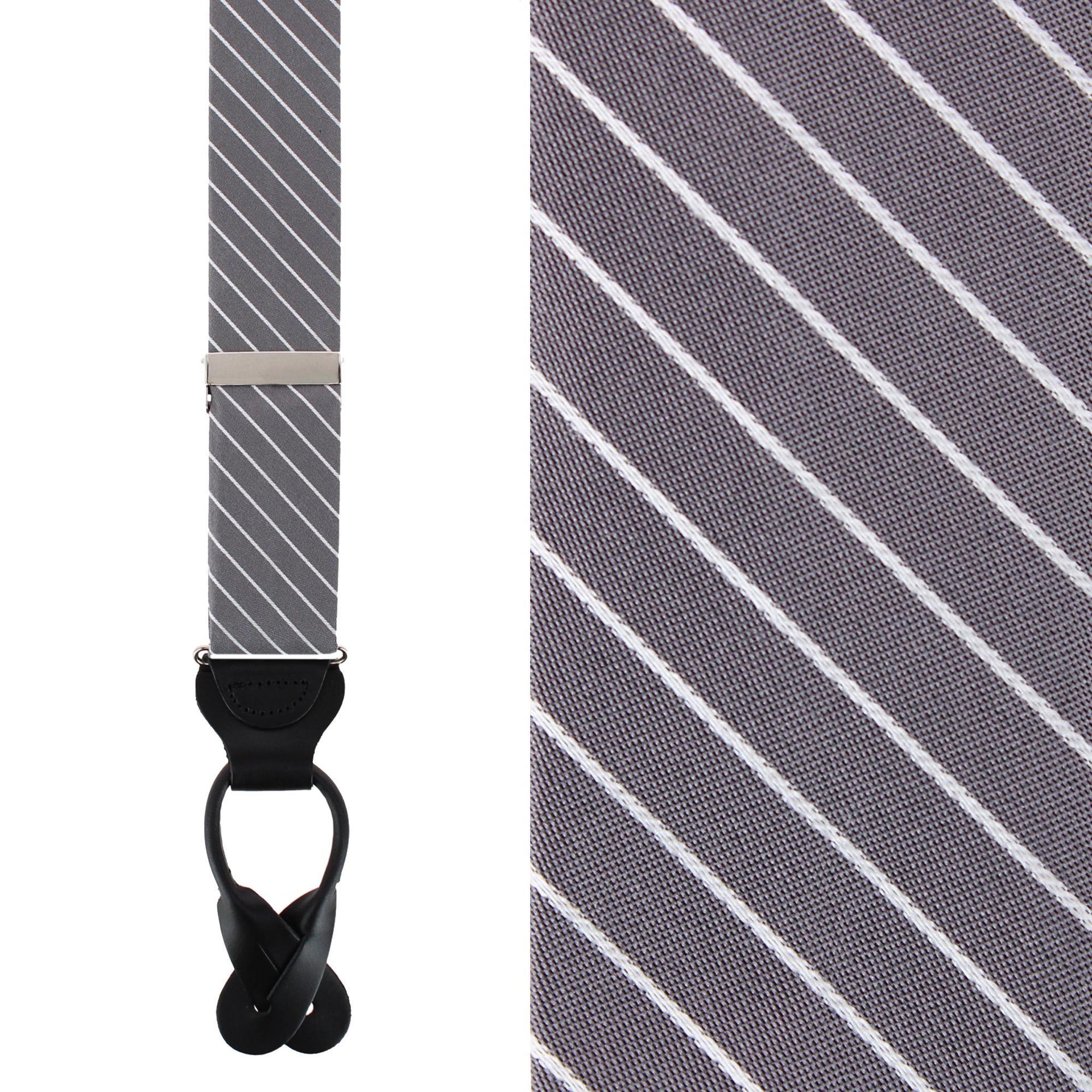 Grey with White Stripe