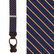 Navy Blue with Gold Stripe