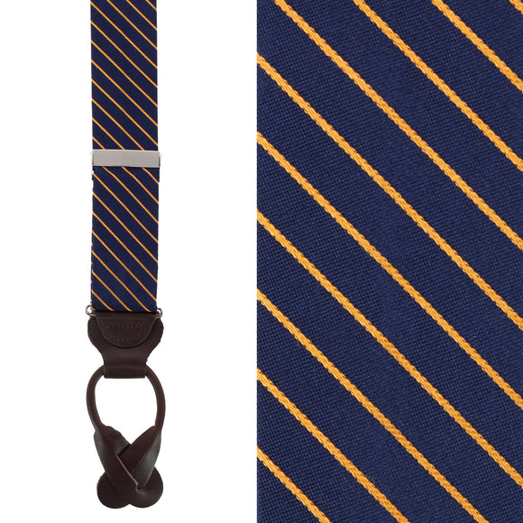 Navy Blue with Gold Stripe