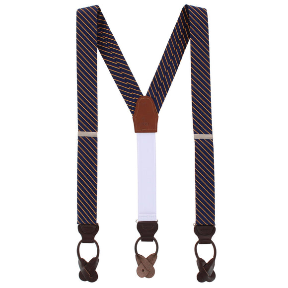 Navy Blue with Gold Stripe