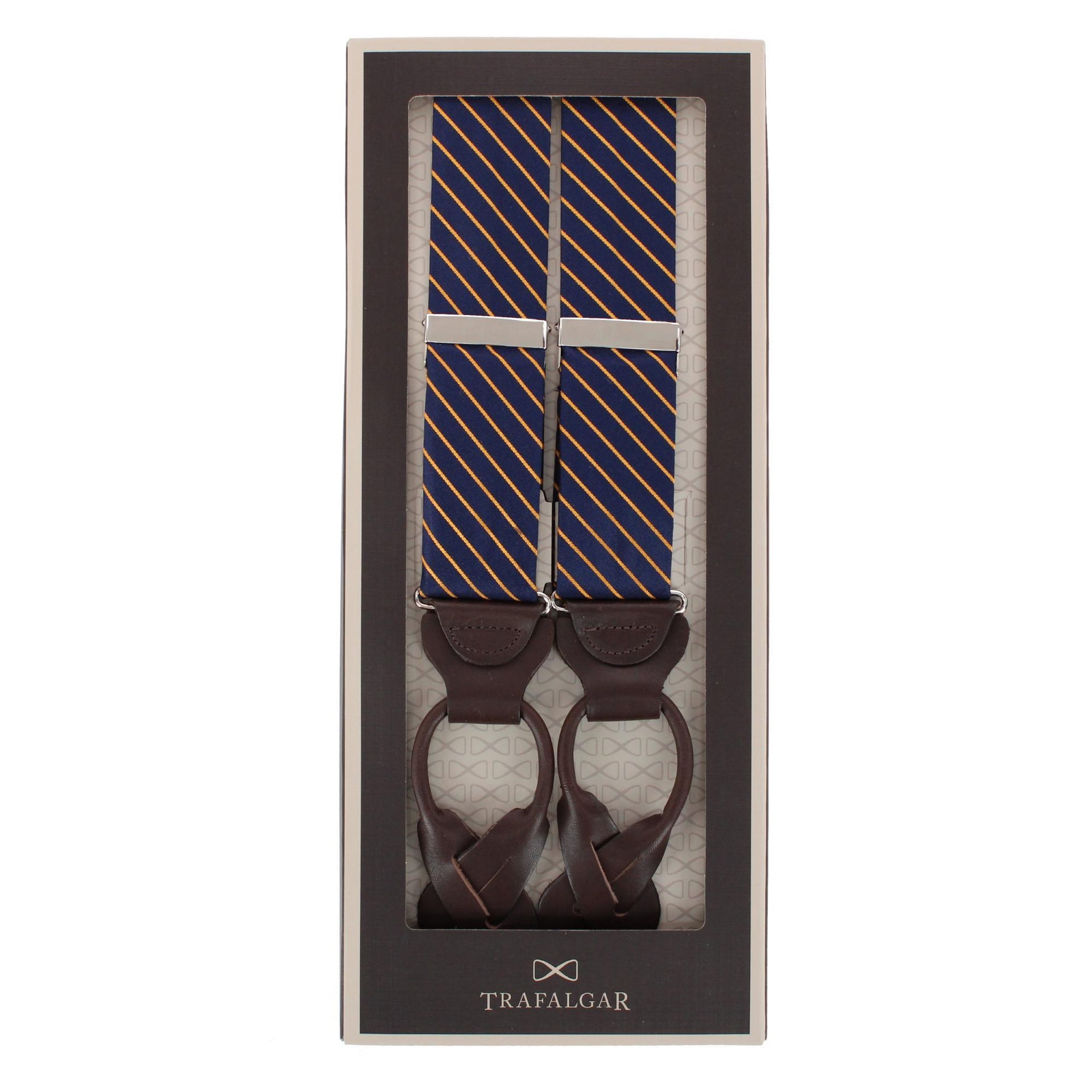 Navy Blue with Gold Stripe
