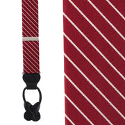 Burgundy with White Stripe
