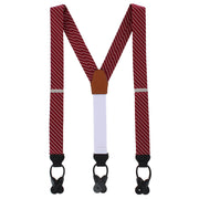 Burgundy with White Stripe