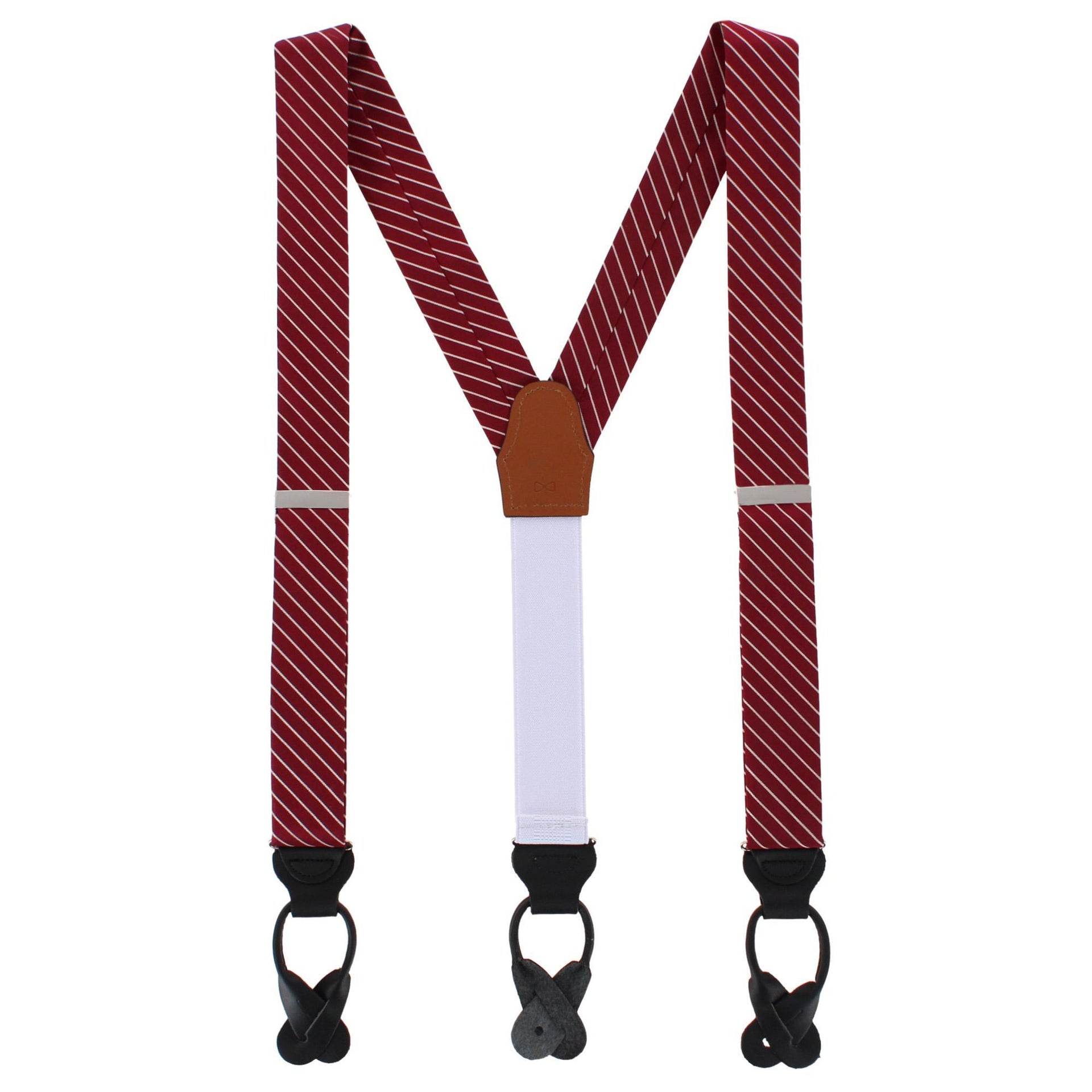 Burgundy with White Stripe