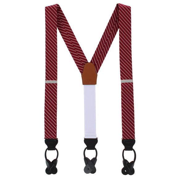 Burgundy with White Stripe