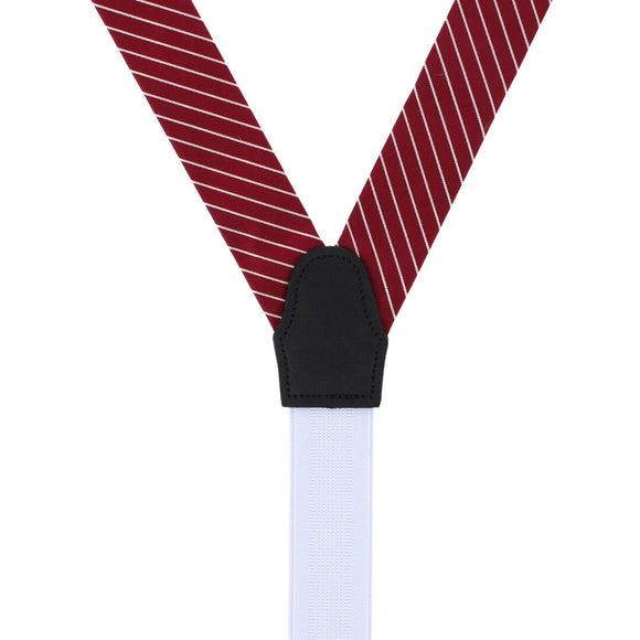 Burgundy with White Stripe