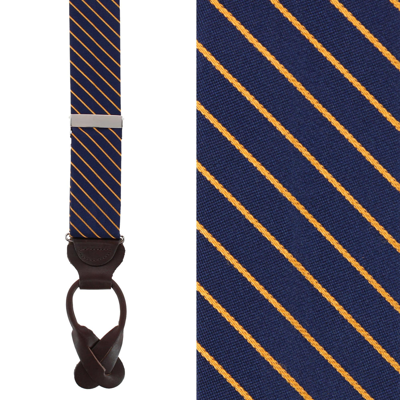 Declan Diagonal Stripe Silk Business Button End Braces