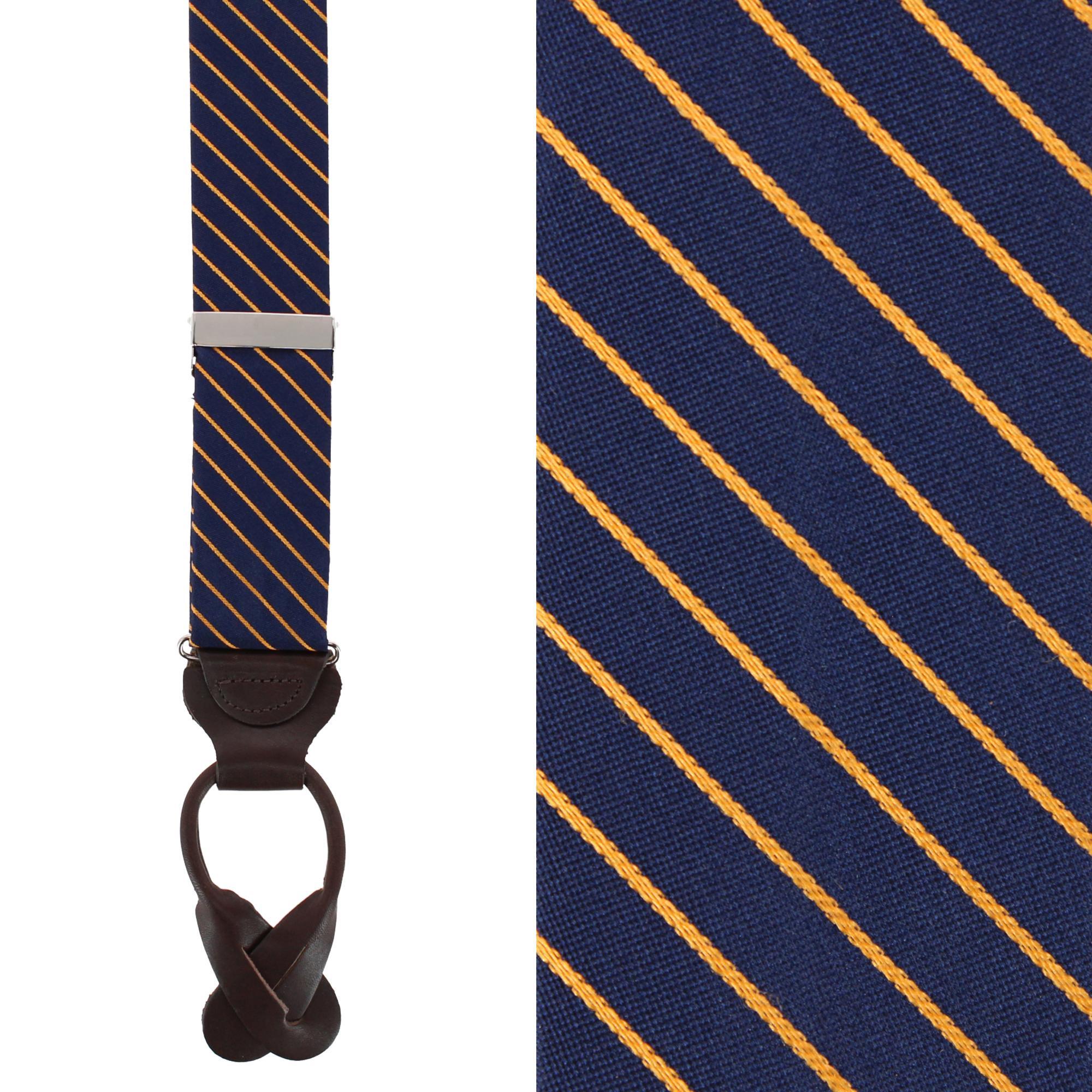 Declan Diagonal Stripe Silk Business Button End Braces