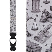 Esquire Law Silk Novelty Button End Braces