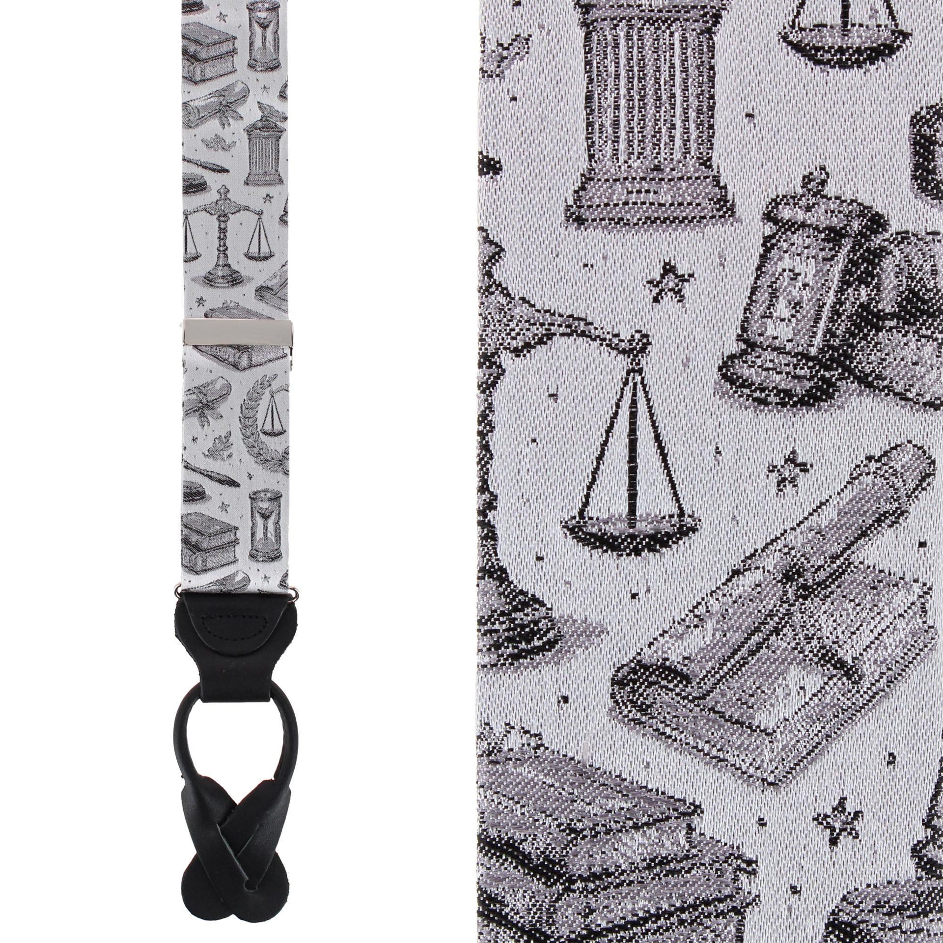 Esquire Law Silk Novelty Button End Braces