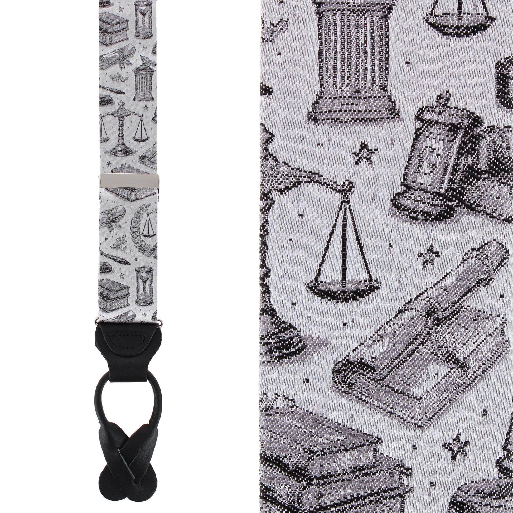 Esquire Law Silk Novelty Button End Braces