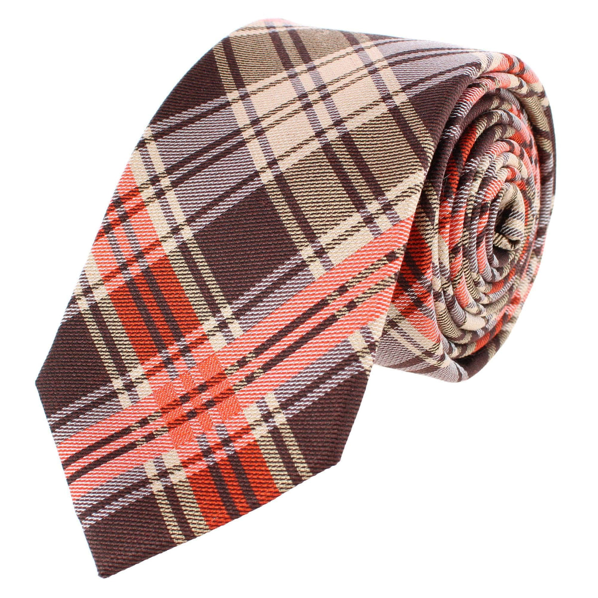 Fall Festival Plaid Wool Blend Button End Braces & Necktie Set - Multiple