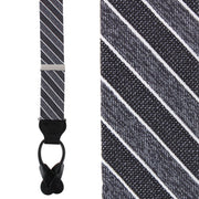 Dacari Diagonal Blocked Wool Blend Button End Braces