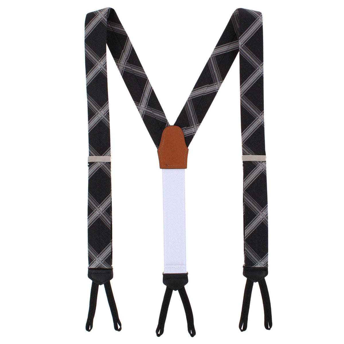 Boswell Business Patterned Wool Blend Formal End Braces - Black