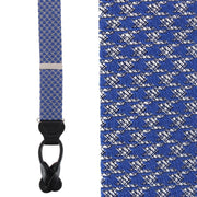Nereus Diamond Neat Patterned Business Wool Blend Button End Braces