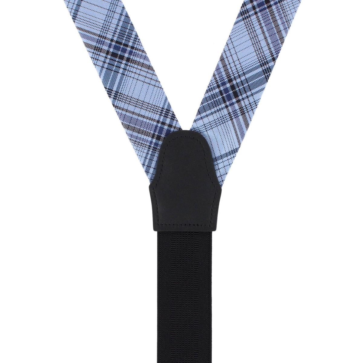 Leander Multi Striped Business Wool Blend Formal End Braces - Light Blue