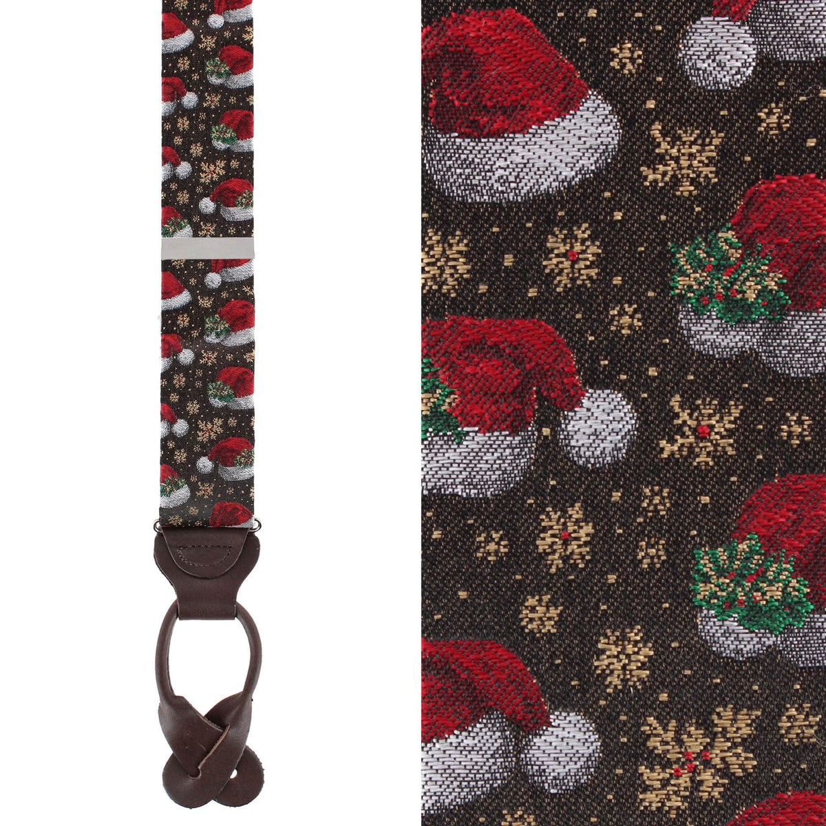 Kris Kringle's Cap Silk Novelty Button End Braces