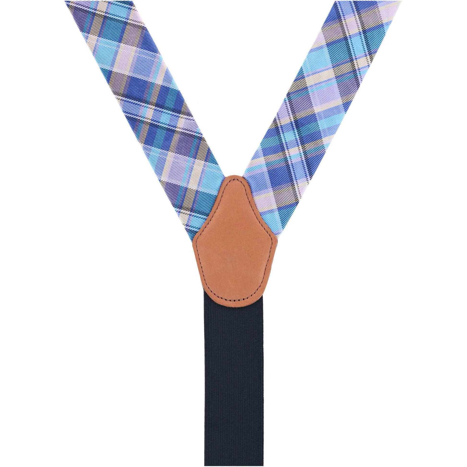 Sherwood Plaid Silk Button End Braces - Plaid 2