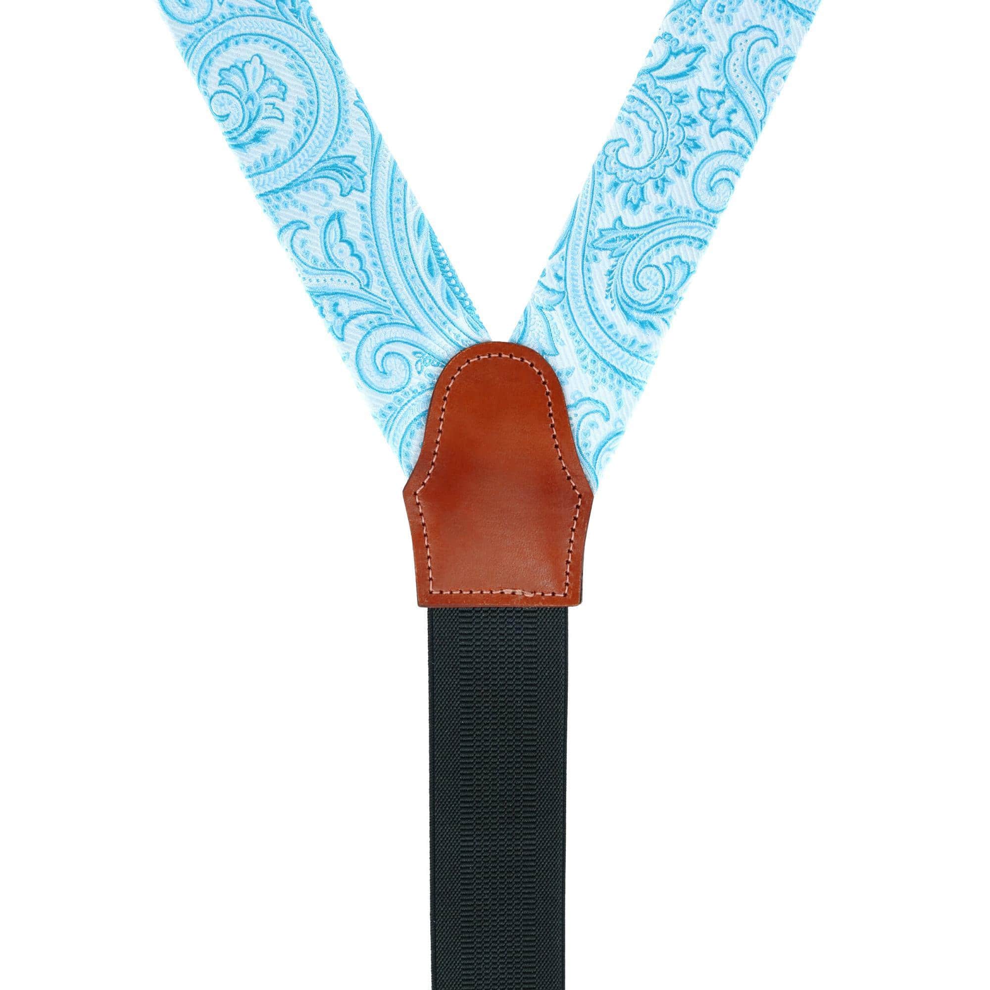Sobee Silk Button End Braces - Blue