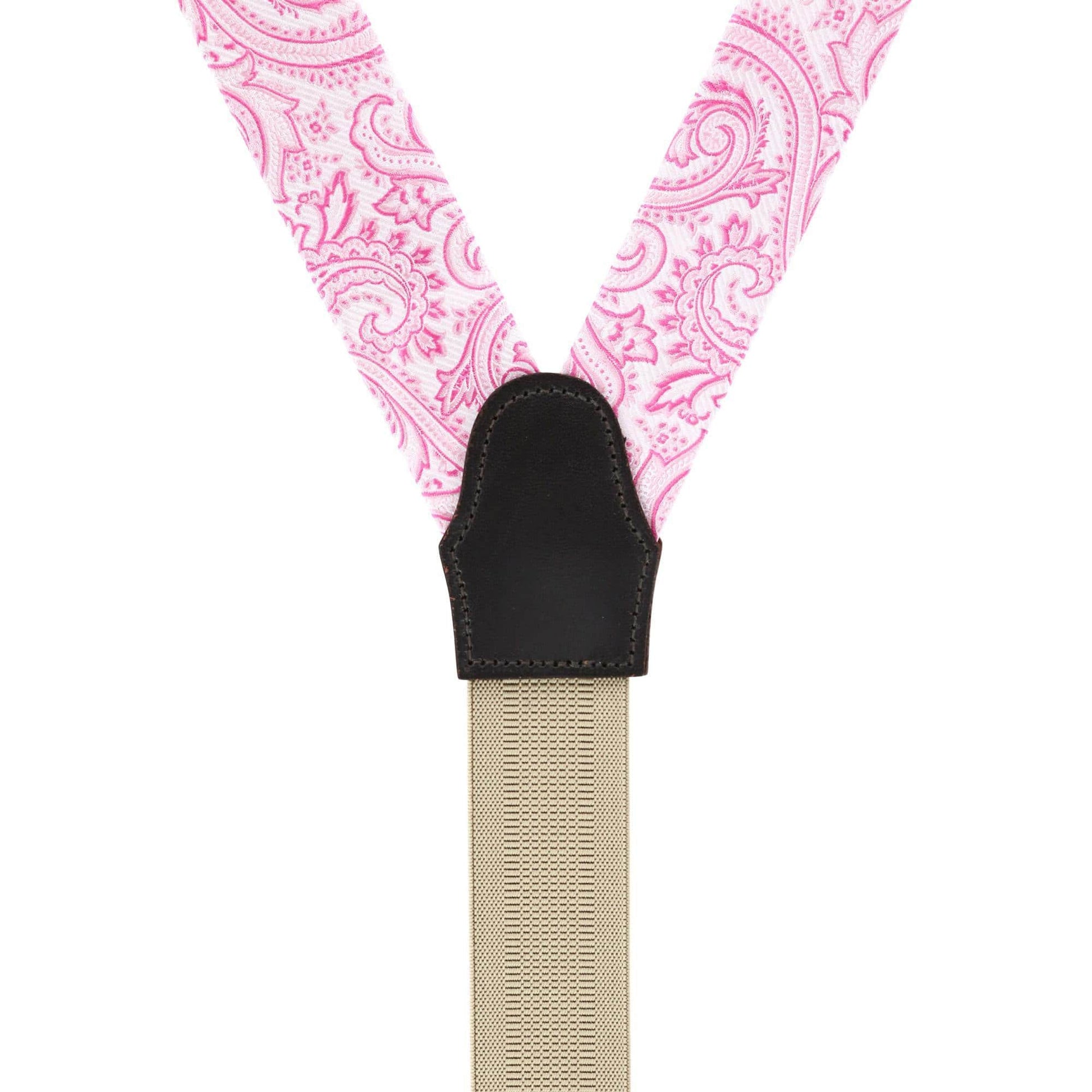 Sobee Silk Button End Braces - Pink