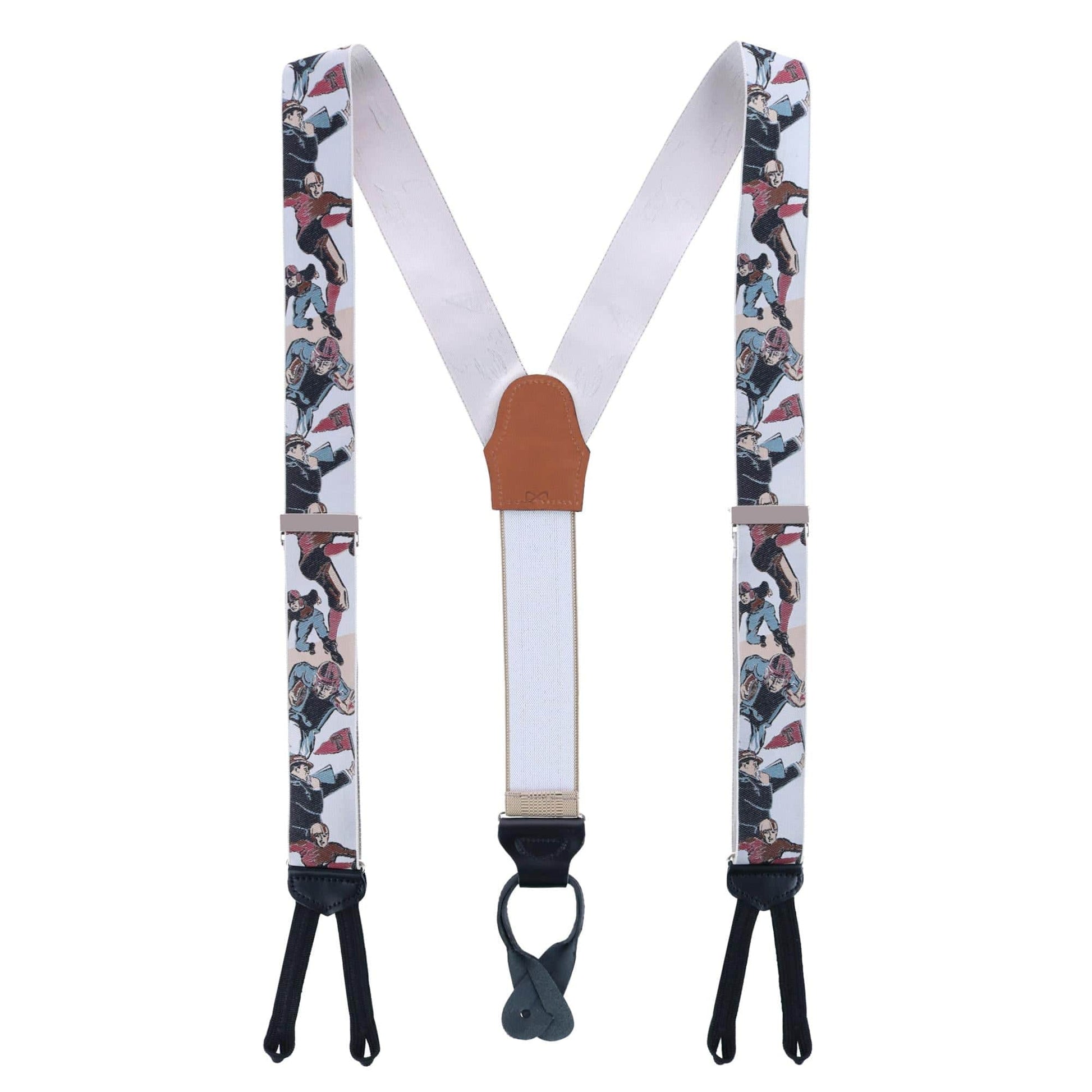 Retro Pattern Leatherheads Limited Run Silk Braces - Multiple