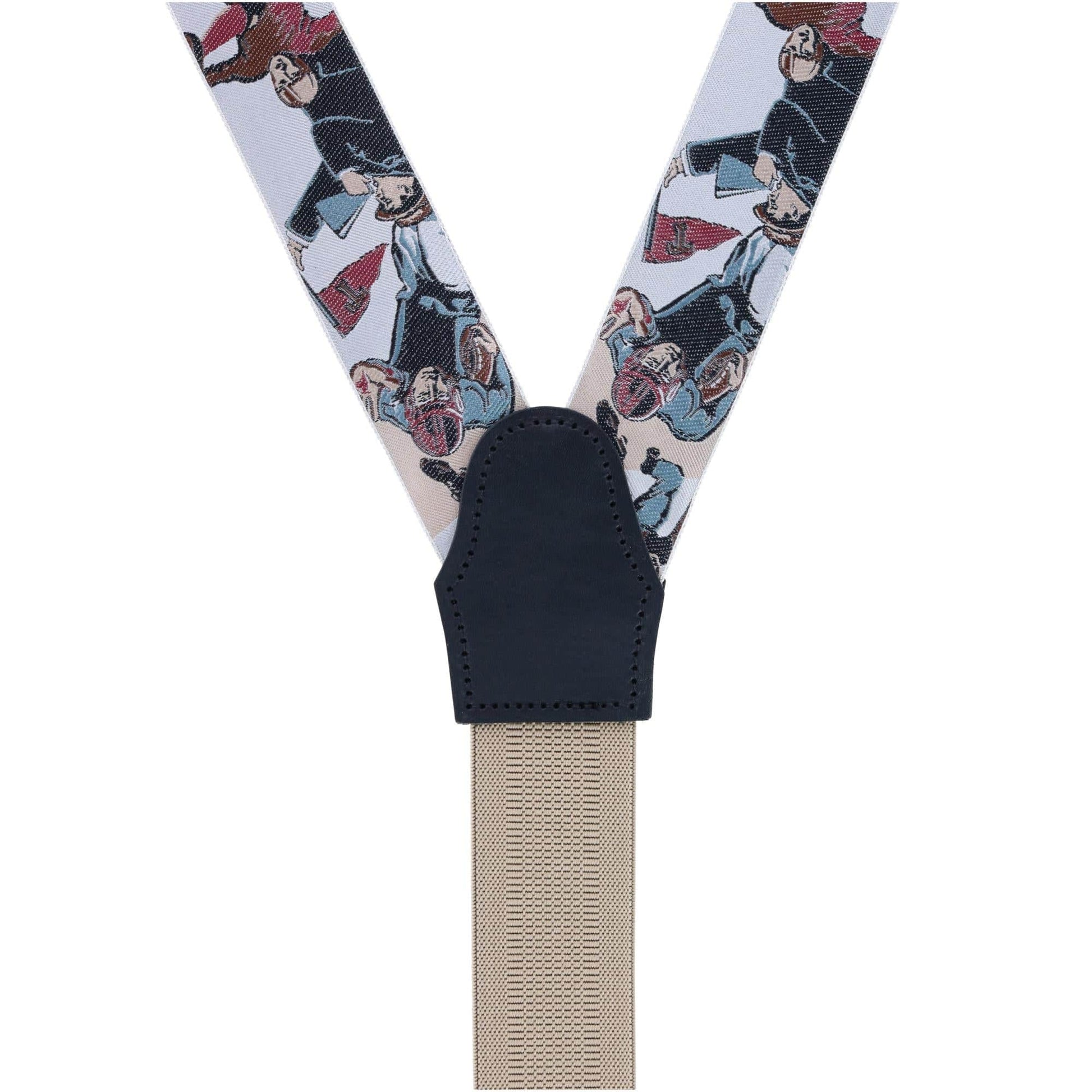 Retro Pattern Leatherheads Limited Run Silk Braces - Multiple